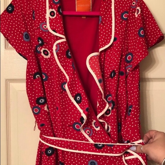 Modcloth red wrap dress - Picture 2 of 9